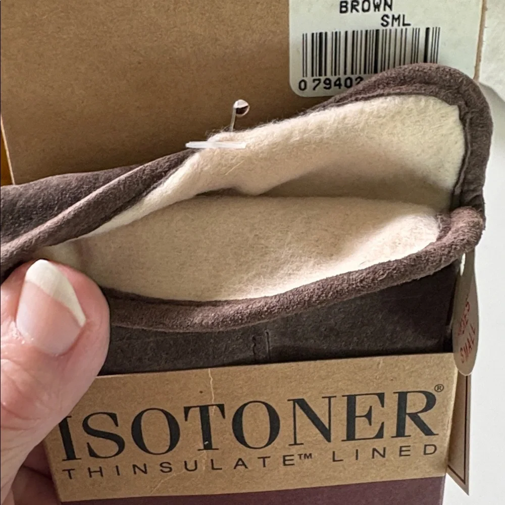 isotoner Country Suede gloves  Dark Brown Thinsulate-Lined  ladies size S  NWT - Picture 7 of 10